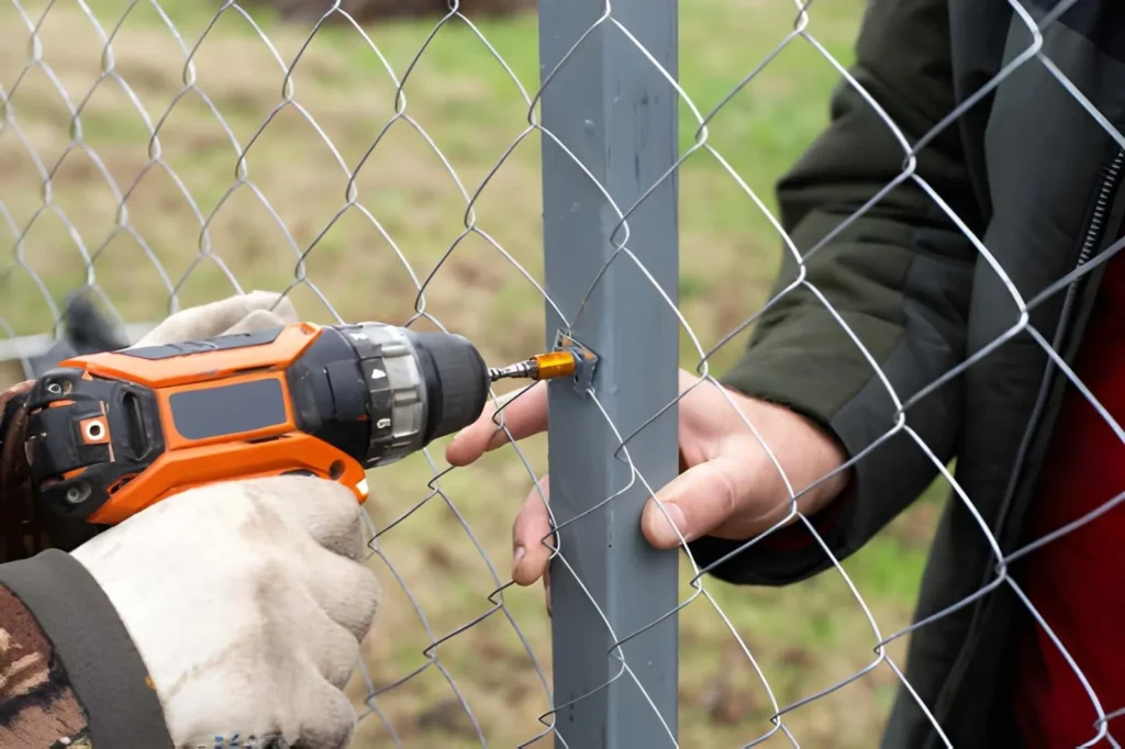 Fence Repair restoring storm-damaged fencing