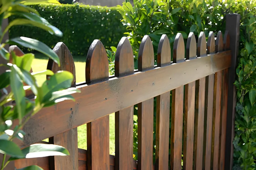 Wood Fence Installation with custom privacy panels around a residential yard