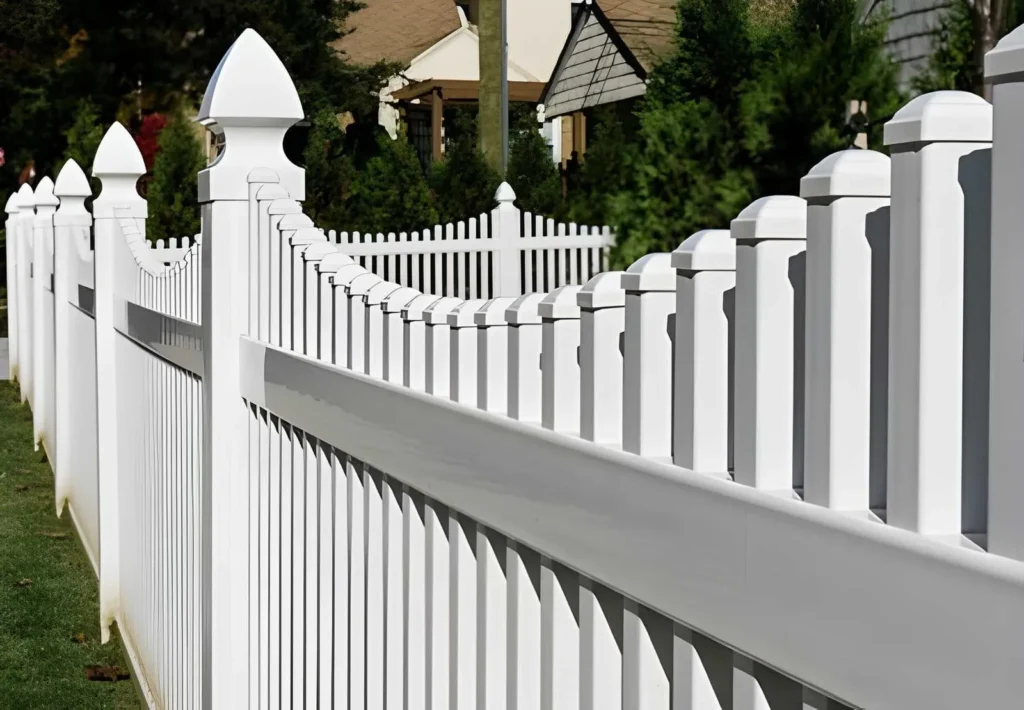 Vinyl Fence Installation with professionally aligned privacy panels